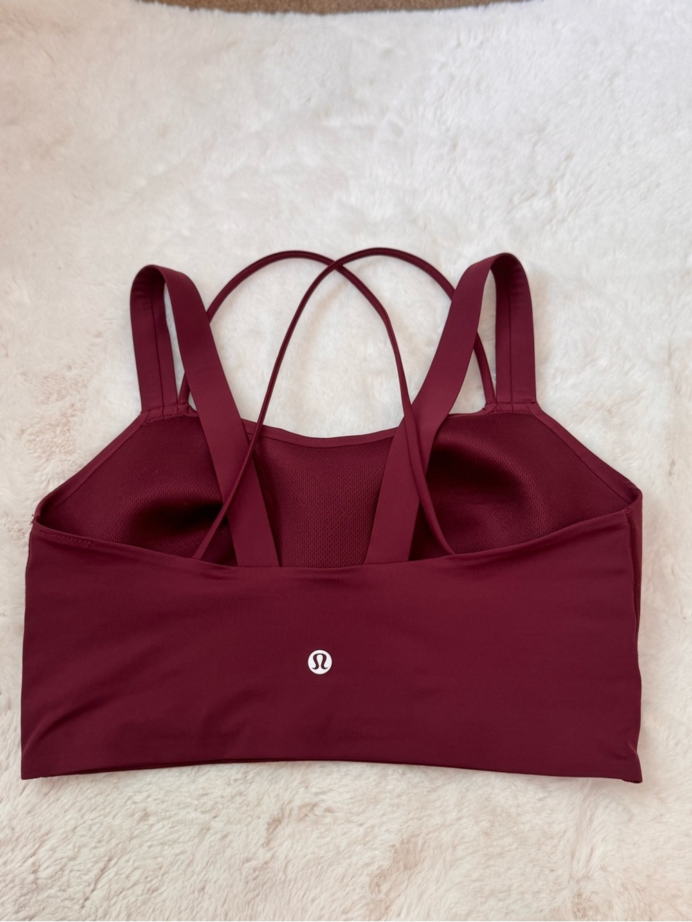 lululemon athletica Burgundy Strappy Longline Sports Bra - Picture 4 of 7